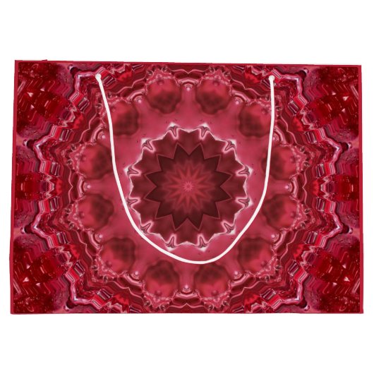Abstrakt, Mandala, Kaleidoskop Große Geschenktüte (Rückseite)