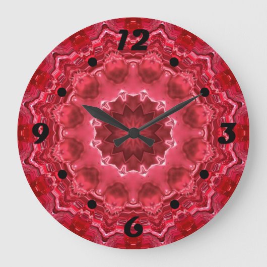 Abstrakt , mandala , kaleidoskop große uhr (Vorderseite)