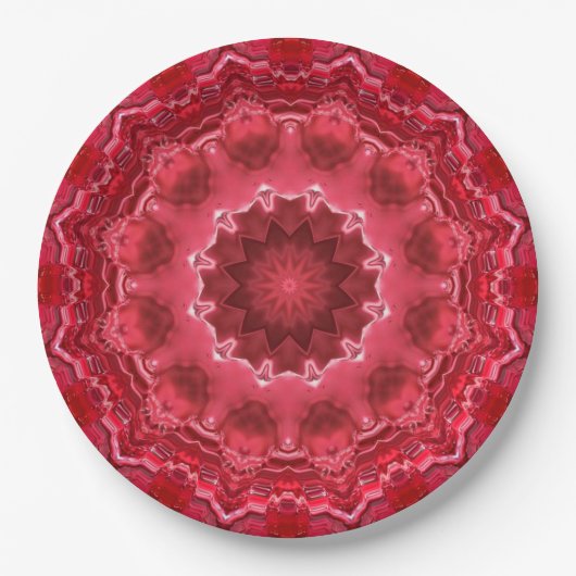 Abstrakt , mandala , Kaleidoskop Pappteller (Vorderseite)