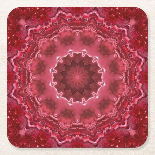 Abstrakt , mandala , Kaleidoskop Rechteckiger Pappuntersetzer (Vorderseite)