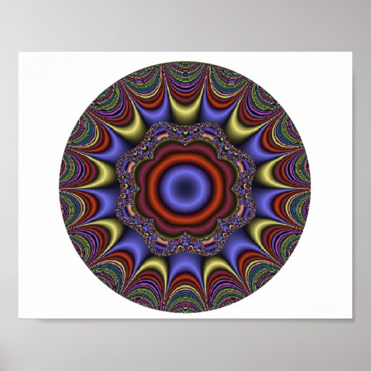 Abstrakt Mandala Poster (Vorne)