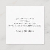 Abstrakt Maniküre Nail Salon Rose Gold Glitzer Quadratische Visitenkarte (Rückseite)