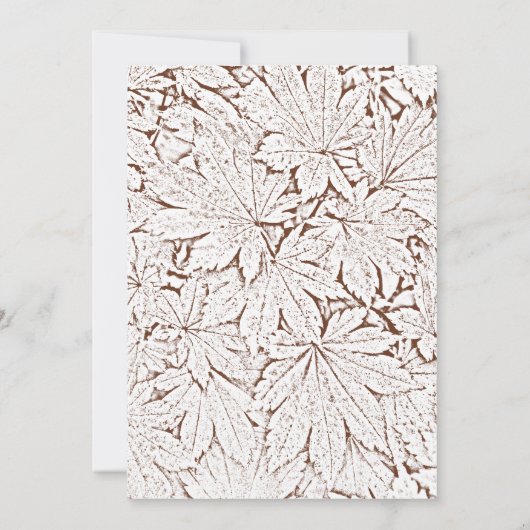 Abstrakt Maple Blätter Probe Abendessen Einladung (Rückseite)