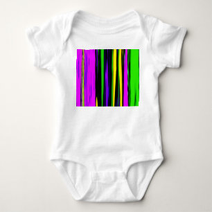 Abstrakt Mardi Gras Streifen Baby Strampler