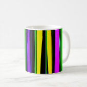 Abstrakt Mardi Gras Streifen Kaffeetasse (VorderseiteRechts)