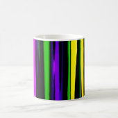 Abstrakt Mardi Gras Streifen Kaffeetasse (Mittel)