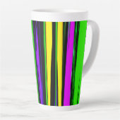 Abstrakt Mardi Gras Streifen Milchtasse (Rechte Ecke)