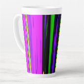 Abstrakt Mardi Gras Streifen Milchtasse (Linke Ecke)
