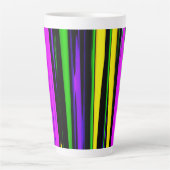 Abstrakt Mardi Gras Streifen Milchtasse (Vorderseite)