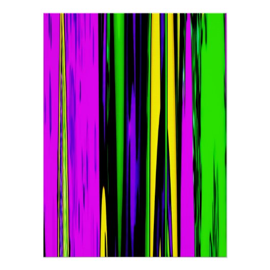 Abstrakt Mardi Gras Streifen Poster (Vorderseite)