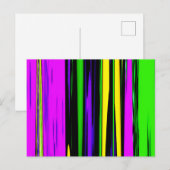 Abstrakt Mardi Gras Streifen Postkarte (Vorne/Hinten)