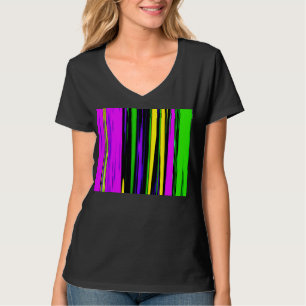 Abstrakt Mardi Gras Streifen T-Shirt