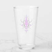 Abstrakt Mask Stamm Tattoo Design - Rosa Glas (Rückseite)