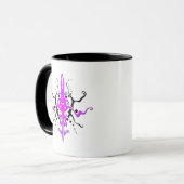 Abstrakt Mask Stamm Tattoo Design - Rosa Tasse (Vorderseite Links)