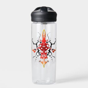 Abstrakt Mask Tribal Tattoo Design - rot Trinkflasche
