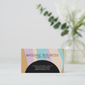 Abstrakt Massage Business Friseur Visitenkarte (Stehend Vorderseite)