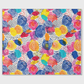 Abstrakt Maximalist Colorful Geschenkpapier (Flach)