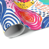 Abstrakt Maximalist Colorful Geschenkpapier (Rolleneckpunkt)