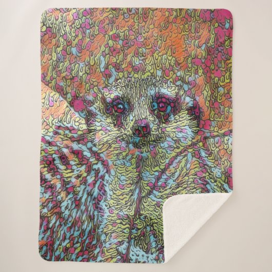 Abstrakt Meerkat Sherpadecke (Vorderseite)