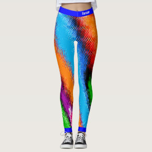Abstrakt mehrfarbig leggings