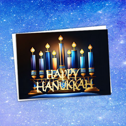 Abstrakt Menorah Happy Hanukkah Feiertagskarte