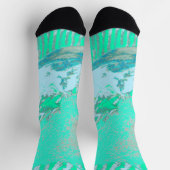 Abstrakt Menthe Socken (Oben)