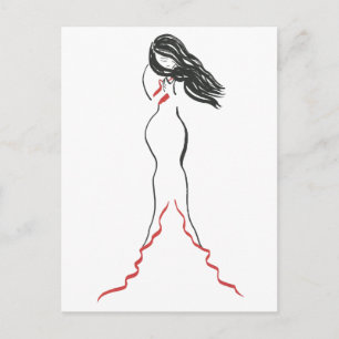 Abstrakt Mermaid Postkarte