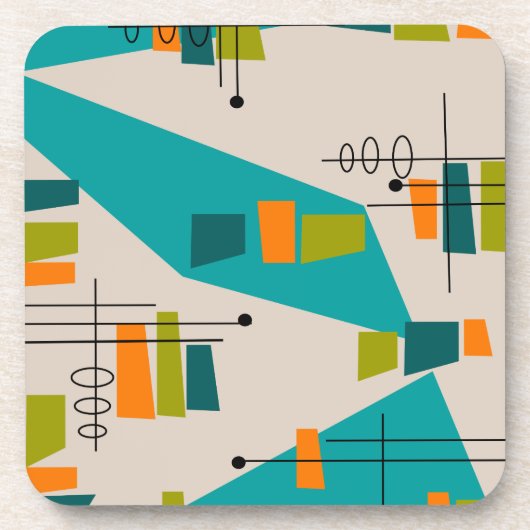 Abstrakt Mid-Century Modern #55 Getränkeuntersetzer (Vorderseite)