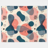 Abstrakt Mid-Century Modern Fleecedecke (Vorderseite (Horizontal))