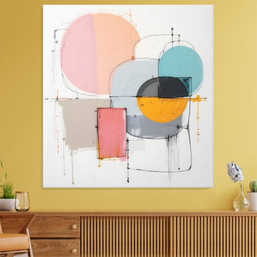 abstrakt - minimal leinwanddruck (Insitu (Wohnzimmer))