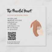 *~* Abstrakt Minimal Tinte AR27 QR Einfache Wabi S Quadratische Visitenkarte (Rückseite)