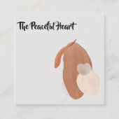 *~* Abstrakt Minimal Tinte AR27 QR Einfache Wabi S Quadratische Visitenkarte (Vorderseite)