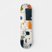 Abstrakt Minimalistisch - Erdtone Geometrisch Skateboard (Vorne)