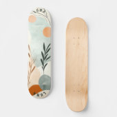 Abstrakt Minimalistisch - Soft Earthy Bio Design Skateboard (Vorderseite)