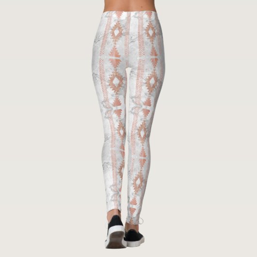 abstrakt-minimalistischer Rose-Goldbarren Leggings (Rückseite)