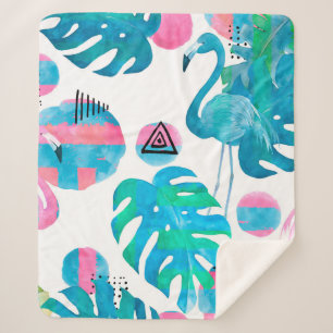 Abstrakt mit Aquarellbramingo und zufälligem Ellem Sherpadecke