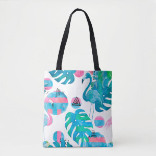 Abstrakt mit Aquarellbramingo und zufälligem Ellem Tasche