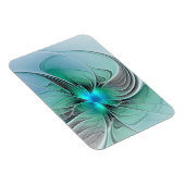 Abstrakt mit Blau, moderne fraktale Kunst Magnet (Rechte Seite)