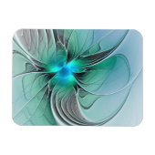 Abstrakt mit Blau, moderne fraktale Kunst Magnet (Horizontal)
