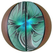 Abstrakt mit blauer, moderner Kunst des Fraktals Basketball (Vertikal)