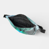 Abstrakt mit blauer, moderner Kunst des Fraktals Bauchtasche (Offen)