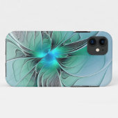 Abstrakt mit blauer, moderner Kunst des Fraktals Case-Mate iPhone Hülle (Rückseite (Horizontal))