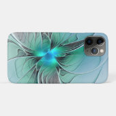 Abstrakt mit blauer, moderner Kunst des Fraktals Case-Mate iPhone Hülle (Rückseite (Horizontal))