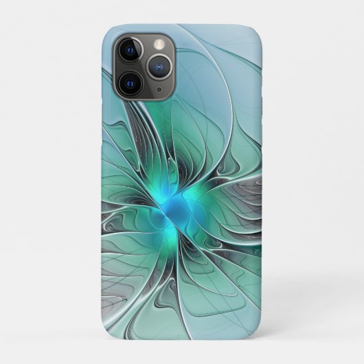 Abstrakt mit blauer, moderner Kunst des Fraktals Case-Mate iPhone Hülle (Rückseite)