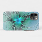 Abstrakt mit blauer, moderner Kunst des Fraktals Case-Mate iPhone Hülle (Rückseite (Horizontal))
