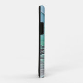 Abstrakt mit blauer, moderner Kunst des Fraktals Case-Mate iPhone Hülle (Hinten/Rechts)