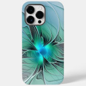 Abstrakt mit blauer, moderner Kunst des Fraktals Case-Mate iPhone Hülle (Rückseite)