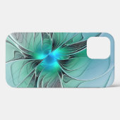 Abstrakt mit blauer, moderner Kunst des Fraktals Case-Mate iPhone Hülle (Rückseite (Horizontal))
