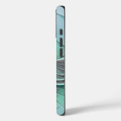 Abstrakt mit blauer, moderner Kunst des Fraktals Case-Mate iPhone Hülle (Rückseite / Links)