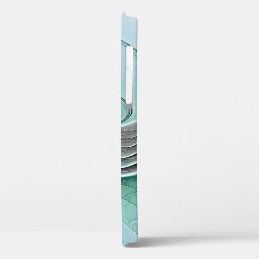 Abstrakt mit blauer, moderner Kunst des Fraktals Case-Mate iPhone Hülle (Rückseite / Links)